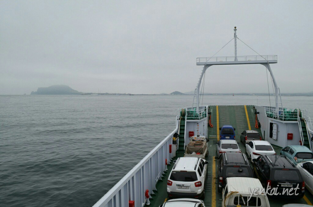 Onboard the ferry heading back to Seongsan